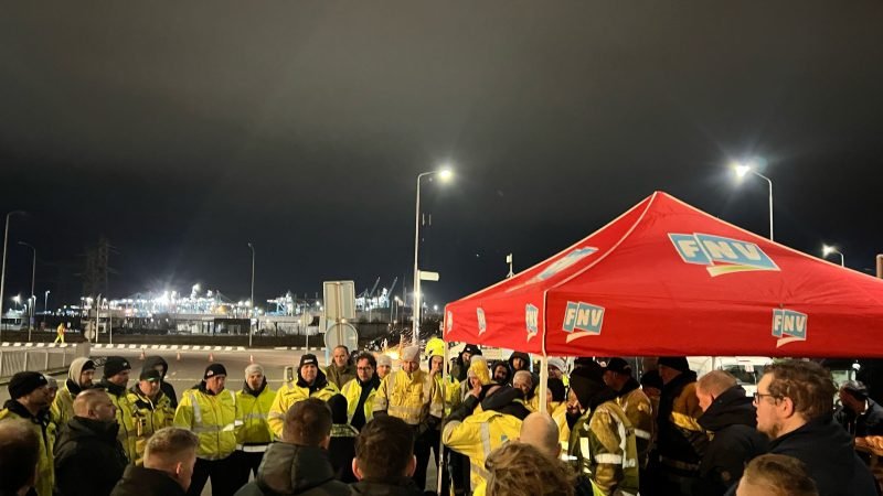 Nachterlijke staking FNV Havens februari 2025