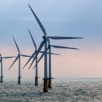 Winmolenpark op zee voor de Nederlandse kust