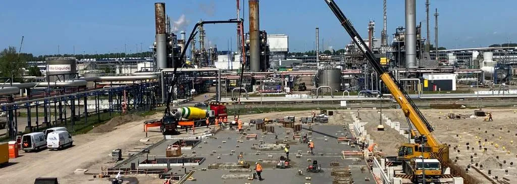 Bouw MXDA-fabriek Mitsubishi in Rotterdam