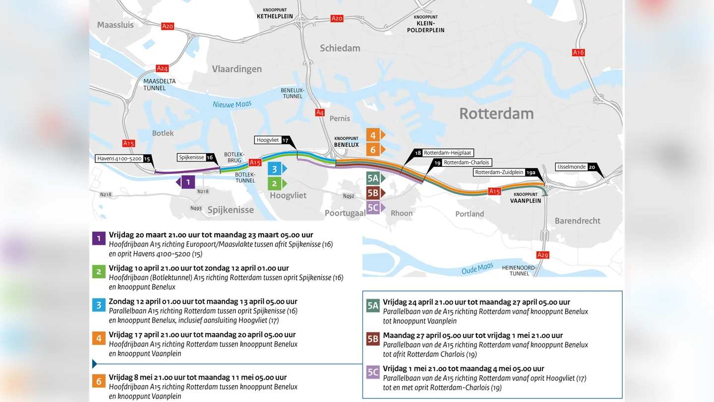 stremming A15 Rotterdam