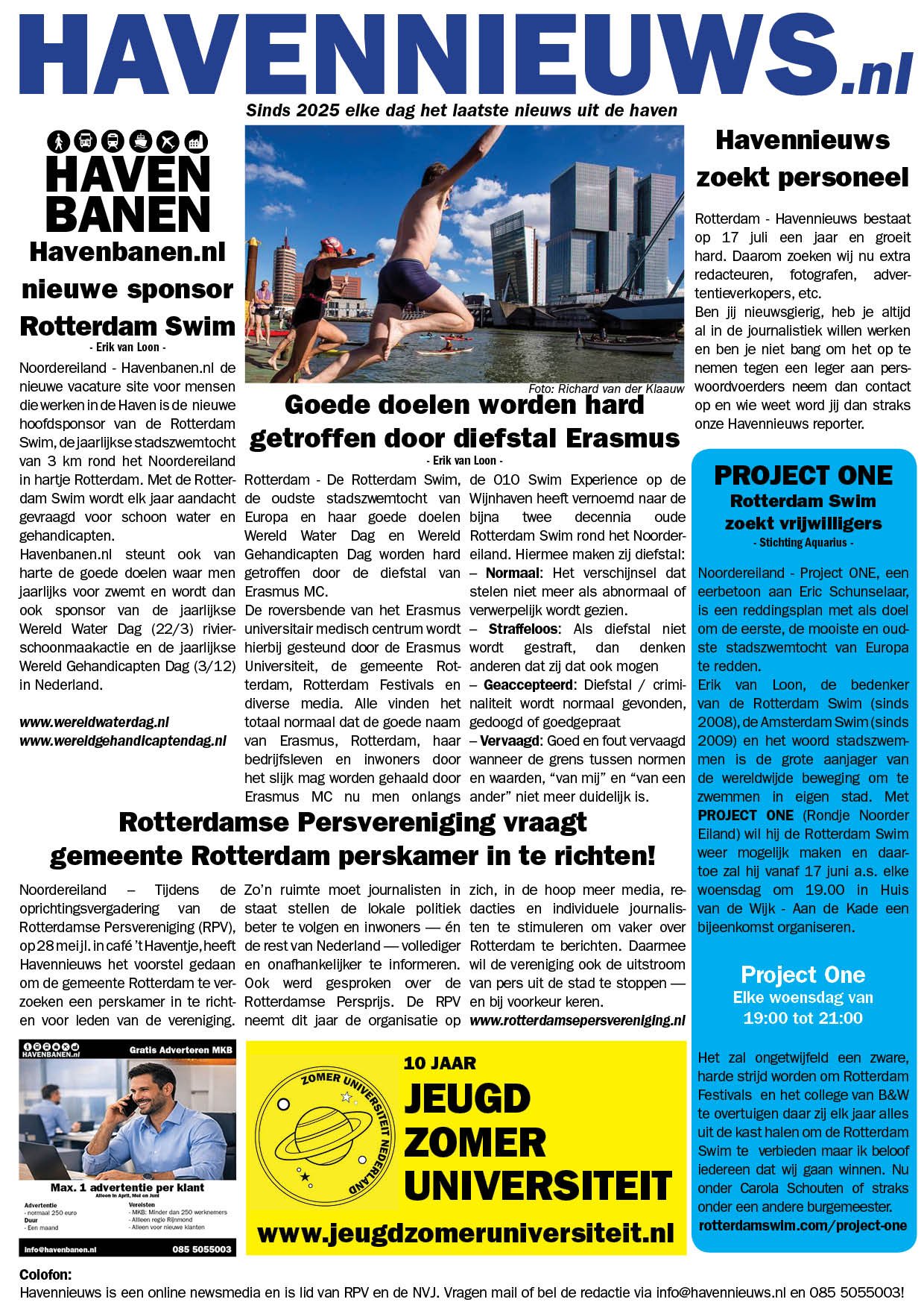 Havennieuws krant voorpagina