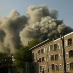 Grote brand bij AVR op de Brielselaan 175, NL Alert verstuurd